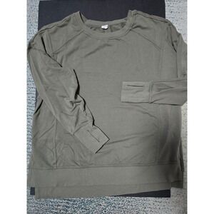 90 Degrees-Reflex olive grn Athletic Sweatshirt Crewneck Pullover XL, thumbhold